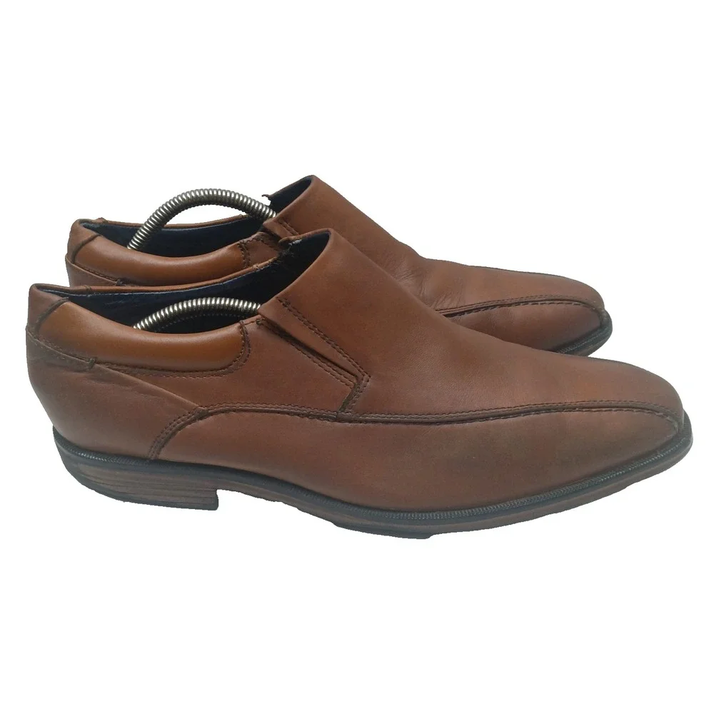 Dockers Men's Slip On Loafers Dress Shoes, Brown Leather, Size: 10.5‎